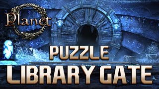 Elder Scrolls Online  How to Open Library Gate Puzzle Cross The Dark Chamber [upl. by Yatnwahs]