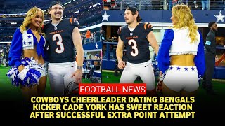 Bengals kicker’s relationship with Cowboys cheerleader steals the ‘MNF’ spotlight [upl. by Namhar]