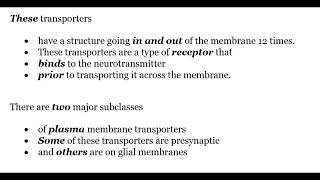 STAHLS  Chapter 2  2 NEUROTRANSMITTER TRANSPORTERS AS TARGETS FOR DRUGS psychiatrypharmacology [upl. by Noryak]