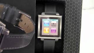 Hex Vision Classic Gray Leather Watch Band For Ipod Nano 6th Gen [upl. by Dolphin114]