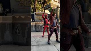 Guardians of the GalaxyAwesome Dance Off With Deadpool  Disney’s California Adventure marvel [upl. by Pearlstein226]