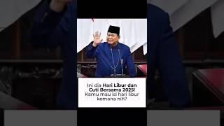 Ini Dia Hari Libur dan Cuti Bersama 2025 shorts [upl. by Iadahs]