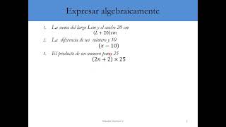 Algebra expresiones algebraicas [upl. by Kimberlyn]