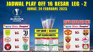 Jadwal Liga Europa Malam Ini  MANCHESTER UNITED vs BARCELONA  UEL 2023 Play Off 16 Besar Leg 2 [upl. by Huldah369]