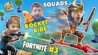 FORTNITE 3 FGTEEV Down with the Pew SQUAD  Funny Moments Traps Rocket Ride Battle Royal Dances [upl. by Hertzog313]