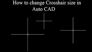 Cursor settings in Autocad  Basics of Autocad  Options window of CAD explanation  Crosshairs ampbox [upl. by Donegan]