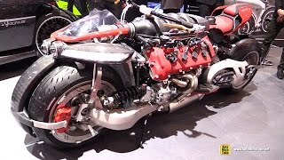 2016 Lazareth LM847 4Wheels Bike with Maserati V8 Engine  Walkaround  2016 Geneva Motor Show [upl. by Combs157]