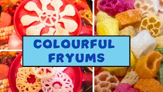 Colourful Fryums 😍  Colour Vadiyalu  Snacks [upl. by Shaff]