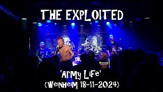 THE EXPLOITED  quotArmy Lifequot Café Central Weinheim 18112024 [upl. by Aretta]