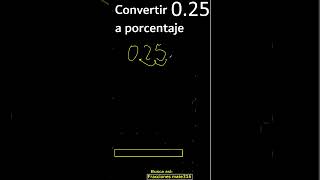 convertir decimal a porcentaje decimal transformar convertir 24 [upl. by Nivlag]