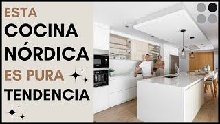 ✨ COCINA DE REVISTA ✨ Cocina NORDICA blanca y madera con ISLA GRANDE CJR [upl. by Arral]