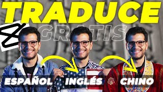 ¡TRADUCE LA VOZ DE TUS VIDEOS GRATIS 🇪🇸🇺🇸🇨🇳 TUTORIAL CAPCUT 📲 💻 [upl. by Airetak]