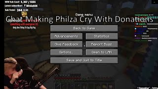 Chat Making Philza Cry With Donations [upl. by Eliath]