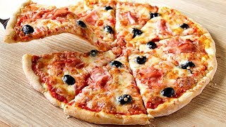 Cómo hacer PIZZA CASERA RÁPIDA con masa de pizza sin reposo [upl. by Holmes]