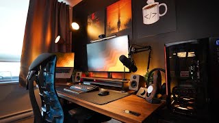 My COZY and MOODY Desk Setup  Another Small Office  Desk Setup Tour [upl. by Naman]