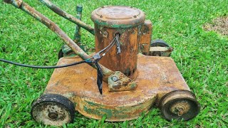 Old Very Rusty Lawn Mower  Restoration [upl. by Skutchan]