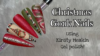 Christmas Gonk Nails  Kirtsy Meakin Gel Polish  Nail Sugar [upl. by Nisotawulo]