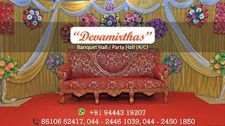 Devamirthas Banquet Hall  Party Hall AC [upl. by Sternberg]