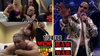 WWF RAW vs WCW Nitro  January 24 2000 Full Breakdown  Day After Royal Rumble  nWoNash vs Sid [upl. by Adnilreh107]