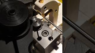 Proxxon PD 400 lathe turning stainless with traveling steady [upl. by Gytle]