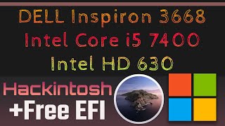 Hackintosh Dell Inspiron 3668 Desktop  Core i5 7400  Intel HD630  Free EFI Catalina 10157 [upl. by Artsa]