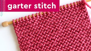 Garter Stitch Knitting Pattern for Beginners 2 Row Repeat [upl. by Florina]