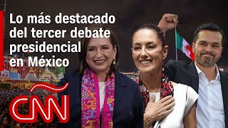 Resumen del tercer debate presidencial entre Sheinbaum Gálvez y Máynez  Elecciones en México 2024 [upl. by Admama]