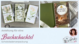 Buchschachtel basteln  stilvolle Verpackung für Schokolade oder anderes [upl. by Kester]