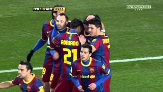 barcelona vs almeria Copa del Rey 26012011 [upl. by Eilatam781]