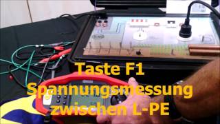 Spannungs und Frequenzmessung mit dem VDE 0100 Messgerät BehaAmprobe ProInstall 200 [upl. by Lynnell]