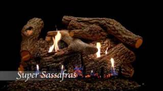 Super Sassafrass Refractory Gas Log Set by Empire Comfort Systems [upl. by Dahs]