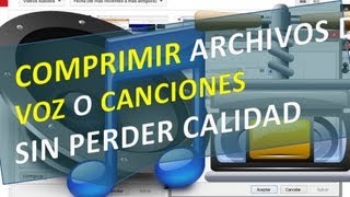 Comprimir archivos de Voz o Canciones sin perder calidad  convertir a mp3 con Bitrate y Frecuencia [upl. by Dorison]