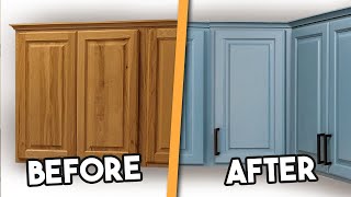 DIY Kitchen Cabinet Painting  the CHEAP amp EASY way [upl. by Ardnasil]