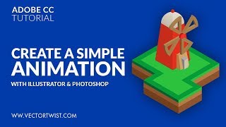 How to Create a Simple Animated Gif Illustrator and Photoshop  Animation [upl. by Ssenav]