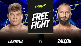 CLOUT MMA 2 FREE FIGHT DAWID quotCRAZYquot ZAŁĘCKI  DENIS LABRYGA [upl. by Ahsiekim]