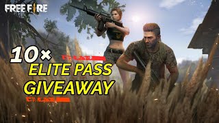 Free Fire Live 10× Elite Pass Giveaway amp 100 Diamonds Custom Room Gameplay [upl. by Ennasirk12]