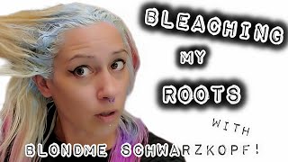 BLEACHING my DARK ROOTS with BLONDME from SCHWARZKOPF  HOW I BLEACH MY HAIR AT HOME [upl. by Woody567]