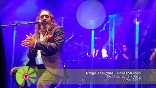 2017 Diego El Cigala  Corazón loco En Vivo en Lima [upl. by Llirrem]