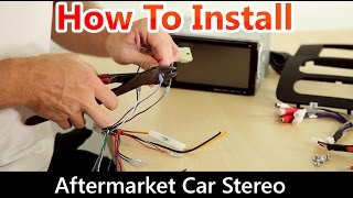 How to Install an Aftermarket Car Stereo Wiring Harness and Dash Kit [upl. by Aretak]