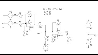 Applications of OpAmps for Linear Equations  LTSpice Tutorial [upl. by Ellimak537]