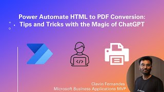 Power Automate HTML to PDF Conversion Tips with ChatGPT [upl. by Aihsenal]