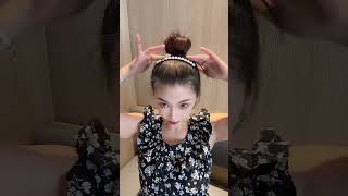 Quick and easy girls hairstyle 💙✂️ Short hair style amplong hair style shorts tutorial tiktok [upl. by Irved]