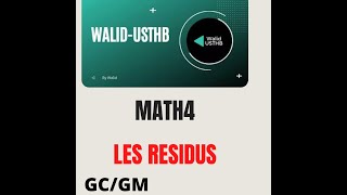 Math4 Les Residus GM [upl. by Ellenwad]