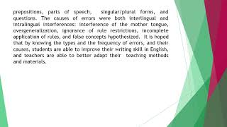 Interlingual and Intralingual Interferences in English Narrative Essays Written by Indonesian Studen [upl. by Akener]