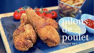 PILONS DE POULET CROUSTILLANTS FAÇON KFC AVEC UN INGRÉDIENT SECRET RECETTE FAST FOOD POUR DÉBUTANTS [upl. by Eirellav]