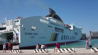 Hellenic Spirit Berthing in Ancona [upl. by Remsen]