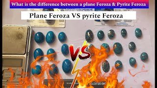 Difference between plane Feroza Vs pyrite stone Feroza  identification of turquoise stone [upl. by Danette]