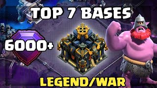 Top 7  New  Th17 War Legend League Base With Link  Th17 New Legend League Base With clash of clan [upl. by Bernhard]