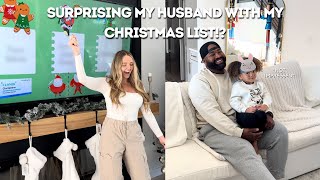 Surprising my Husband With My Christmas List 🙈🎁 christmas christmaslist husbandwife [upl. by Anaiviv]