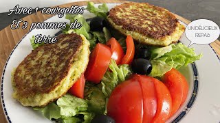 Recette galettes de COURGETTES POMMES DE TERRE 🥔 [upl. by Gent]